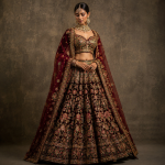 Dark Red Sabyasachi Style Lehanga