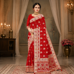 Red Matte Saree